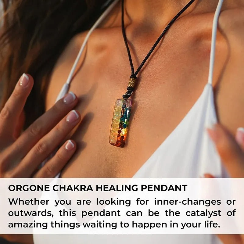 Reiki Healing Energy Crystal Pendant Natural Stone for Yoga Meditation Spiritual 7 Chakra Jewelry Neckalce Amulet Orgonite